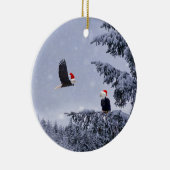 Eagles met kerstversiering voor kerstmis met kerst keramisch ornament (Rechts)
