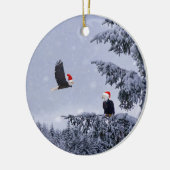 Eagles met kerstversiering voor kerstmis met kerst keramisch ornament (Links)