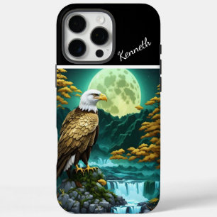 Eagle's Moonlit Horloge iPhone 16 Pro Max Hoesje