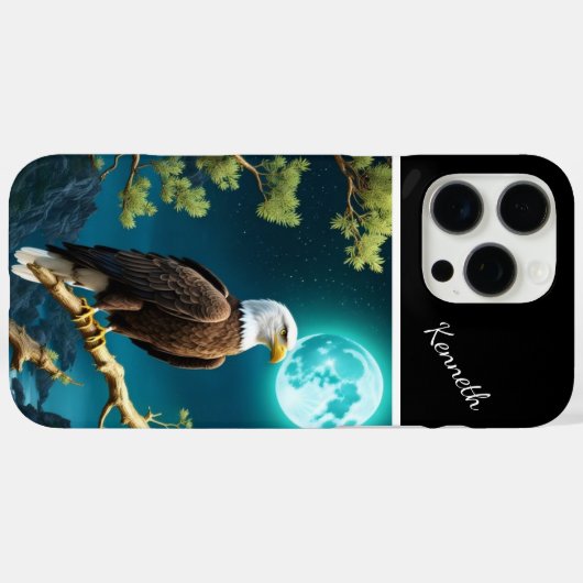 Eagle's Moonlit Vigil Case-Mate iPhone Case (Achterkant (horizontaal))