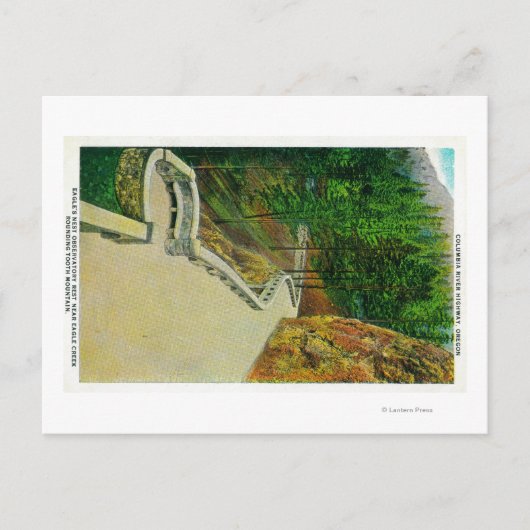 Eagle's Nest Observatory on Columbia River Briefkaart (Voorkant)