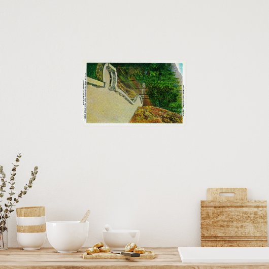 Eagle's Nest Observatory on Columbia River Poster (Keuken)