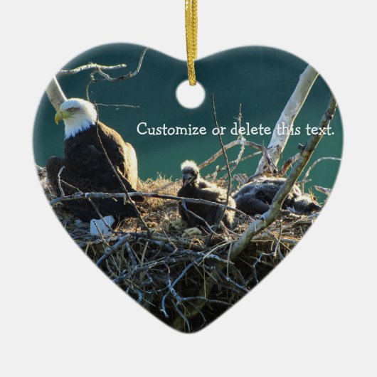 Eagles' Nest; Personaliseerbaar Keramisch Ornament (Voorkant)