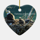 Eagles' Nest; Personaliseerbaar Keramisch Ornament (Achterkant)