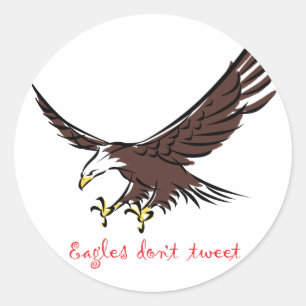 Eagles niet tweet ronde sticker