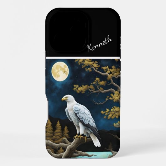 Eagle's Nighttime Willow Perch iPhone Hoesje (Achterkant)