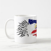 Eagles Over America Pained Flag Coffee Mok (Links)