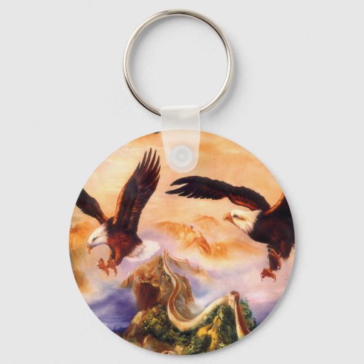 Eagles over de Chinese muur Sleutelhanger (Voorkant)