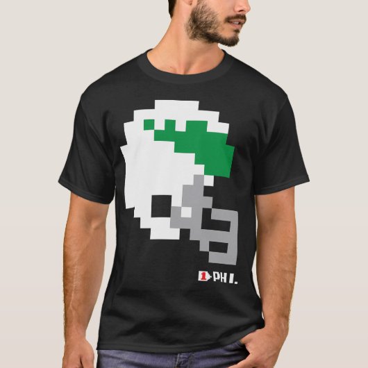 Eagles Retro Tecmo Bowl Helm T-shirt (Voorkant)