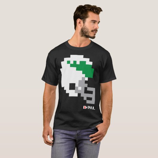 Eagles Retro Tecmo Bowl Helm T-shirt (Voorkant volledig)