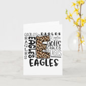 Eagles School Mascot Leopard Plaid - CK naar schoo Kaart (Gele Bloem)