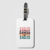 Eagles School Sports Fan Team Spirit Bagagelabel (Voorkant (verticaal))