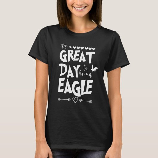 Eagles School Sports Fan Team Spirit Mascot   T-shirt (Voorkant)