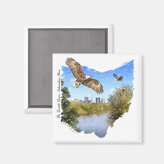 Eagles Scioto River Columbus Ohio Magneet (Voorkant / Achterkant)