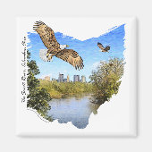 Eagles Scioto River Columbus Ohio Magneet (Voorkant)