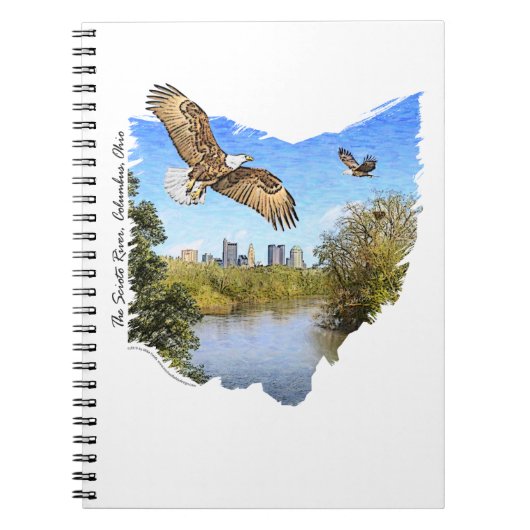 Eagles Scioto River Columbus Ohio notebook Notitieboek (Voorkant)