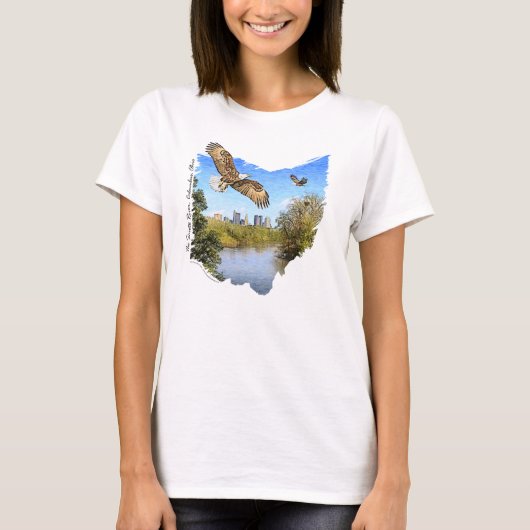 Eagles Scioto River Columbus Ohio Womens T-Shirt (Voorkant)