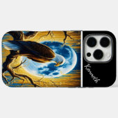 Eagle's Silhouette op de Gouden Wilg Case-Mate iPhone Case (Achterkant (horizontaal))