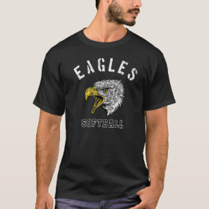 Eagles Softball School Spirit Team Mascot Game Nig T-shirt