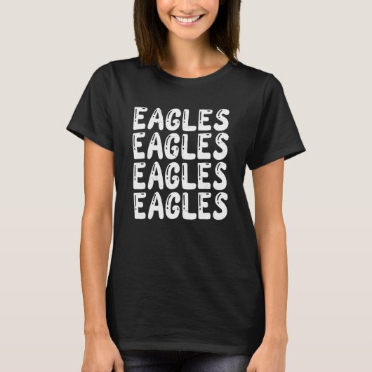 Eagles Spirit Draag Game Day School Mascot Sport F T-shirt (Voorkant)