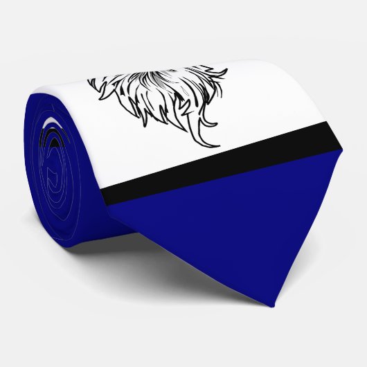 Eagles Sport Blauw Wit Ketting Stropdas (Opgerold)