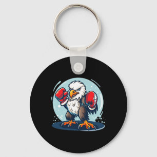Eagle's vechten met bokshandschoenen voor een cool sleutelhanger