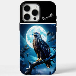 Eagle's verlichte maanverlichte horloge iPhone 16 pro max hoesje
