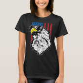 Eagles vliegende zonnebril en Amerikaanse vlag  T-shirt (Voorkant)