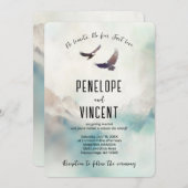 Eagles Vlucht waterverf kunst Kaart (Voorkant / Achterkant)