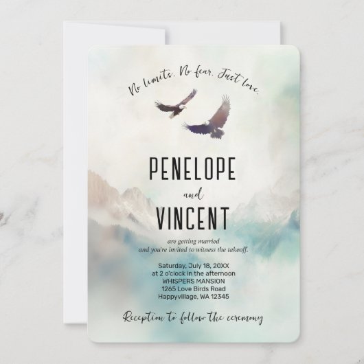 Eagles Vlucht waterverf kunst Kaart (Voorkant)