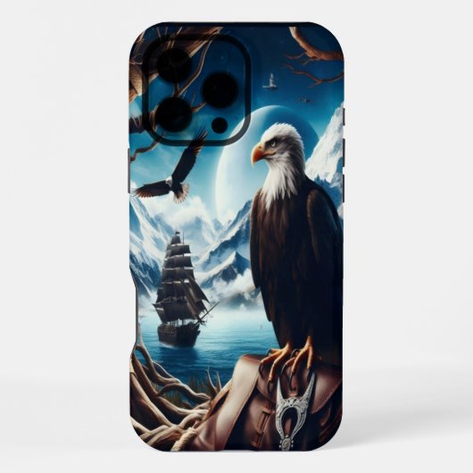 Eagle's Watch Over Het Zee iPhone Hoesje (Achterkant)