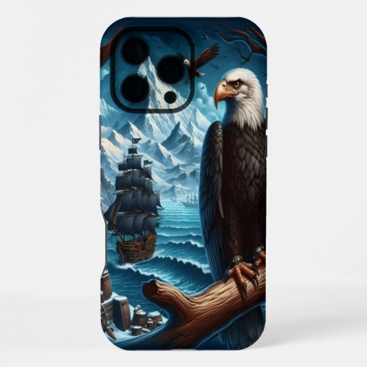 Eagle's Watch Over Schip iPhone Hoesje (Achterkant)