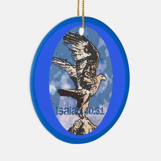 Eagles Wings - Isaiah 40:31 Keramisch Ornament (Rechts)