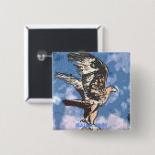 Eagles Wings - Isaiah 40:31 Vierkante Button 5,1 Cm (Voorkant /achterkant)