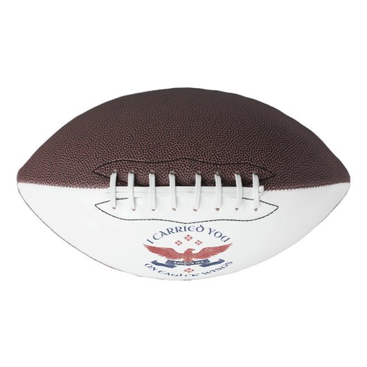 Eagle's Wings Scripture Exodus 19:4 Red/Blue American Football (Voorkant)