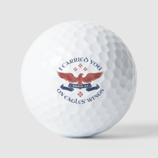 Eagle's Wings Scripture Exodus 19:4 Red/Blue Golfballen