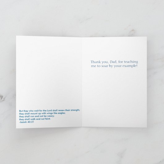 Eagles Wings Vaderdag Kaart (Binnen)