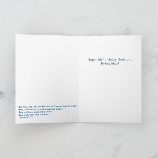 Eagles Wings Verjaardag Kaart (Binnen)