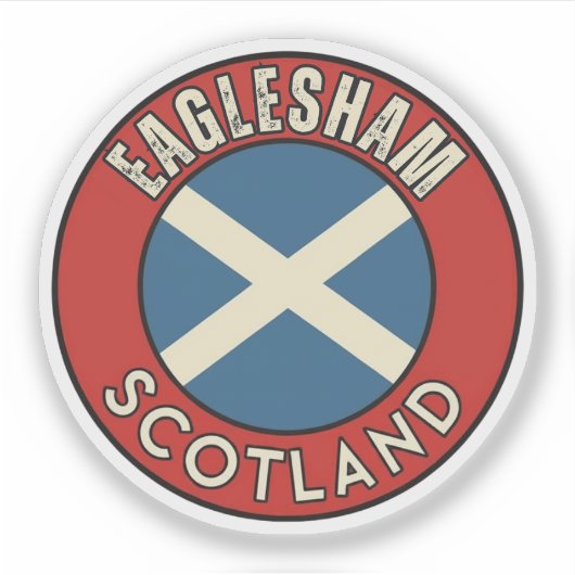 Eaglesham, Scotland Sticker (Voorkant)