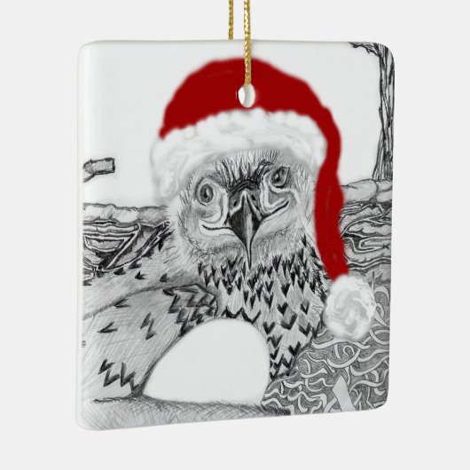 Eaglet E9 en Eggbert Kerstversiering Keramisch Ornament (Rechts)