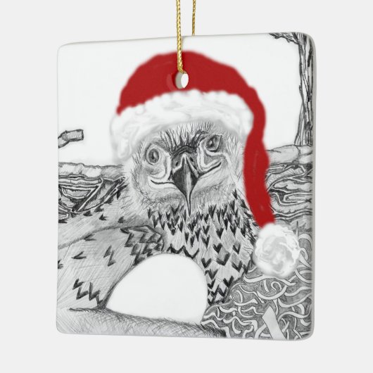 Eaglet E9 en Eggbert Kerstversiering Keramisch Ornament (Links)