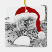 Eaglet E9 en Eggbert Kerstversiering Keramisch Ornament (Voorkant)