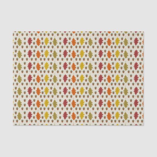 Eak-bladeren en Herfst van de Aak Tissuepapier (Voorkant)
