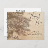 Eak-boom met deers Hartelijk dank Briefkaart (Voorkant / Achterkant)