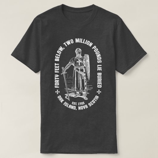 Eak Island Veertig Feet Templar Knight 1795 T-shirt (Design voorkant)