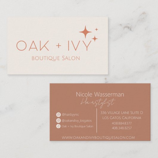 Eak + Ivy Visitekaartje (Voorkant / Achterkant)