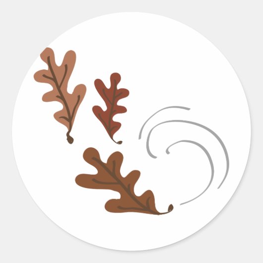 Eak Leaves Ronde Sticker (Voorkant)