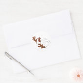 Eak Leaves Ronde Sticker (Envelop)