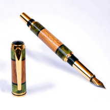 Eak met groene doos Elder Baron Gold Fountain Pen