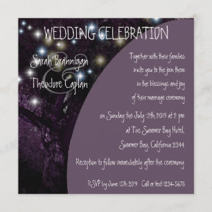 Eak Tree-nachtlichten bruiloft Kaart